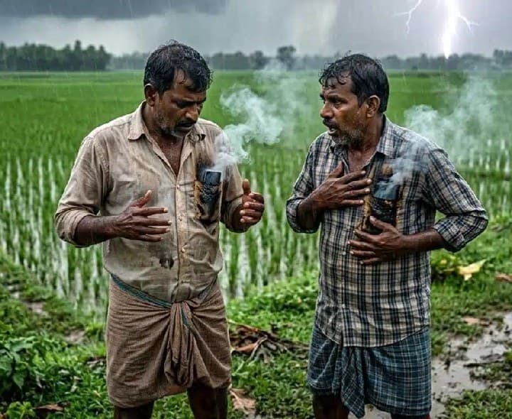 పిడుగుపాటుకు పేలిన రెండు మొబైల్ ఫోన్లు.. తప్పిన ప్రమాదం - Udayam