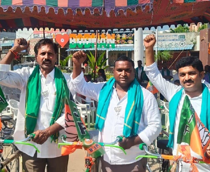 బోధన్‌ నుంచి జగిత్యాలకు కిసాన్ మోర్చా సైకిల్ యాత్ర - Udayam