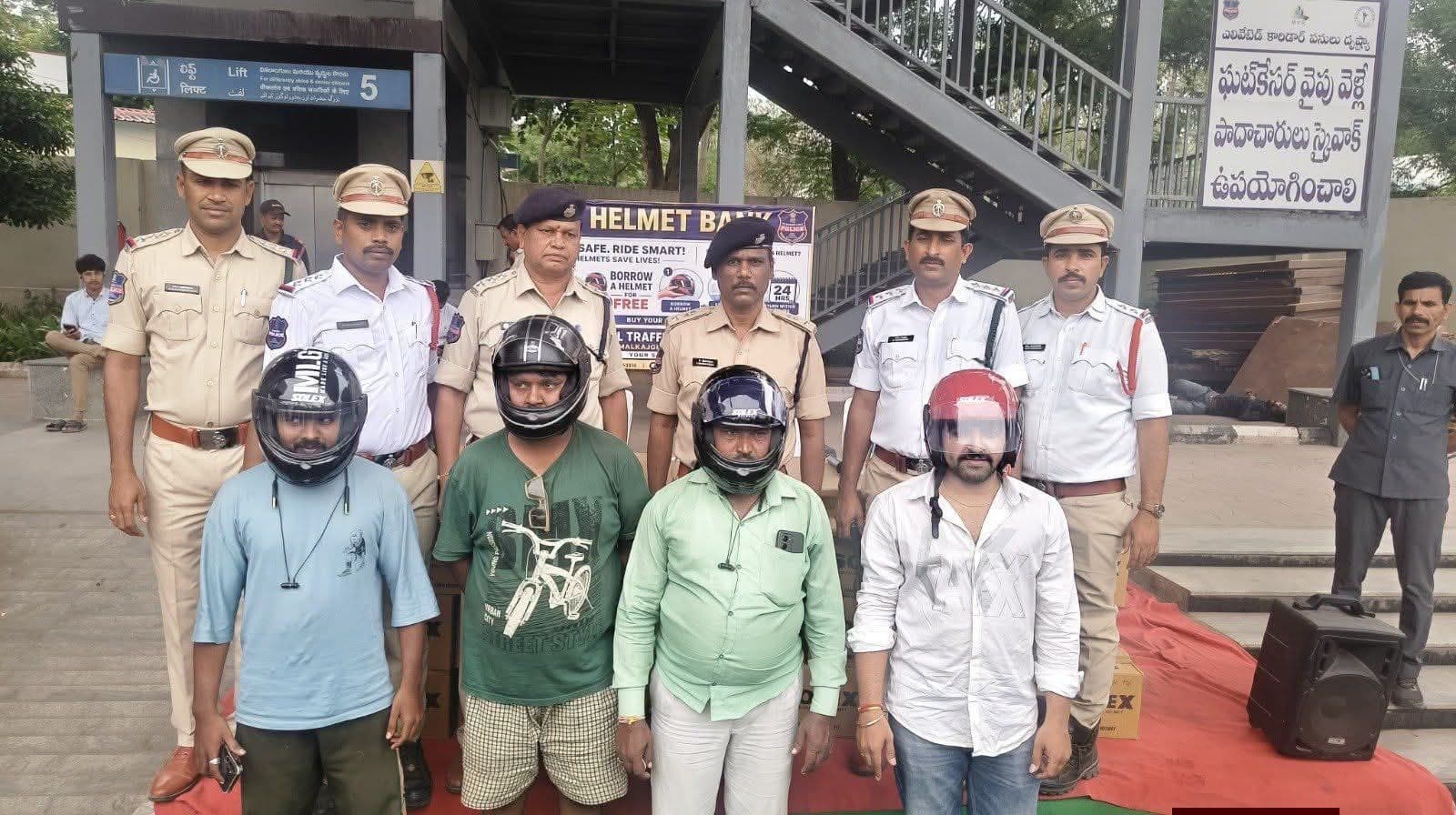 ఉప్పల్‌లో 'హెల్మెట్ బ్యాంక్' ప్రారంభం.