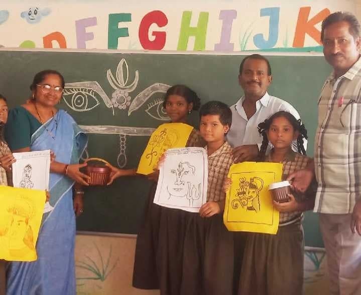 బక్కుపేట పాఠశాలలో దసరా చిత్రలేఖనం పోటీలు - Udayam