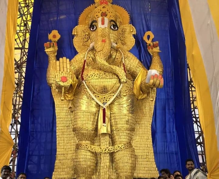 108 అడుగుల బంగారు గణపతిని దర్శించిన గొంప కృష్ణ! - Udayam