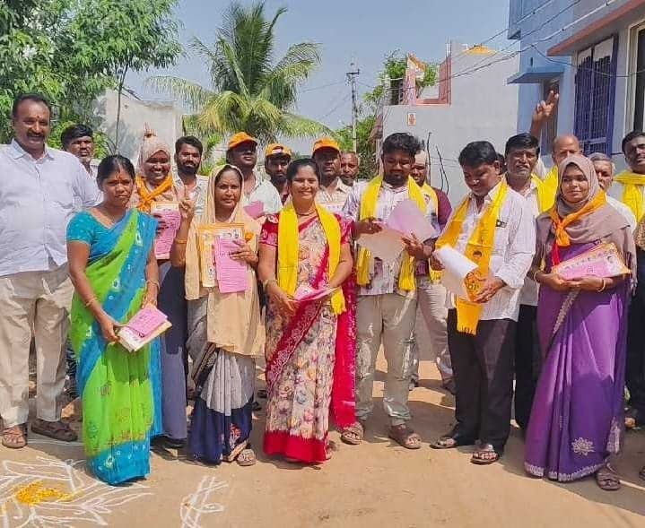 నల్లచెరువులో టీడీపీ అభ్యర్థుల తరఫున ప్రచారం - Udayam