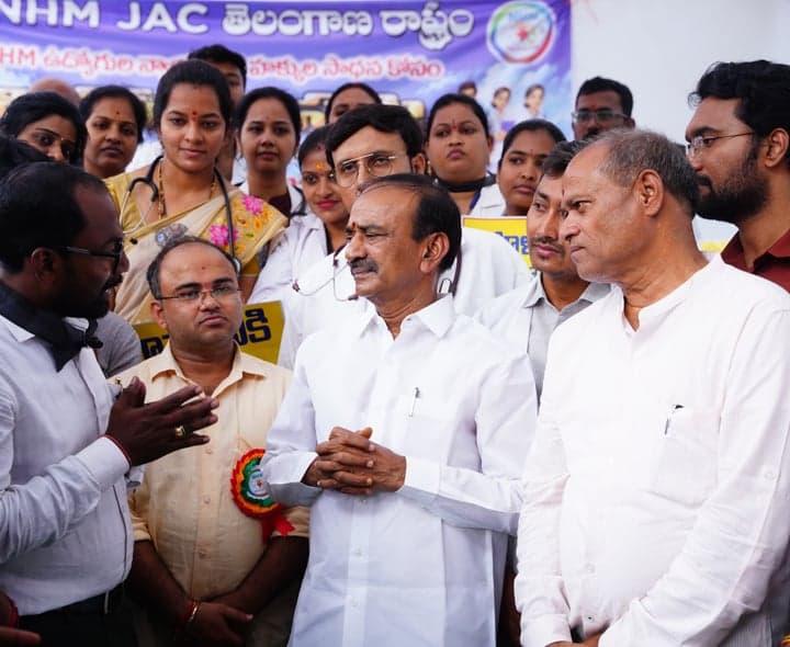 ఎన్హెచ్ఎం ఉద్యోగులకు ఉద్యోగ భద్రత కల్పించాలి: ఈటల రాజేందర్ - gallery image 2