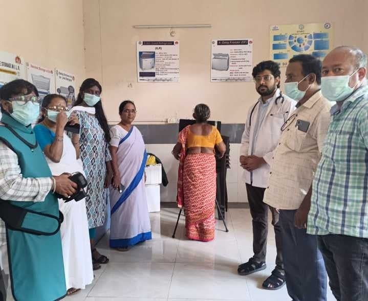 మారికవలస యూపీహెచ్సీలో ఛాతీ ఎక్స్రే పరీక్షలు - Udayam
