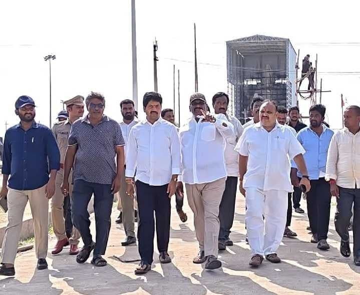 మంగినపూడిలో మహాగణపతి ఉత్సవ ఏర్పాట్ల పరిశీలన