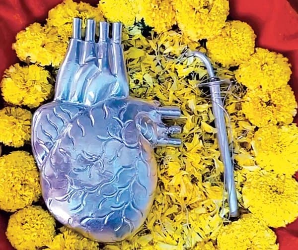 శ్రీకృష్ణుడికి వెండి గుండె కానుక - Udayam Digital