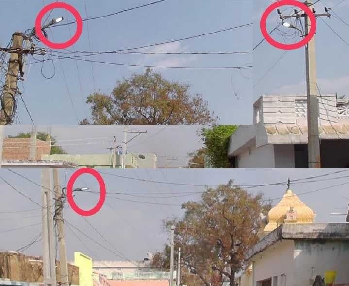 పాలకవీడులో వీధి దీపాల అస్తవ్యస్తం - Udayam