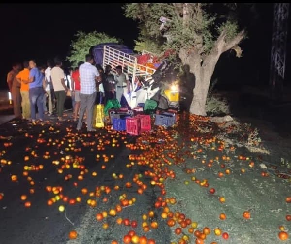 గురువాయపాలెం రోడ్డు ప్రమాదం లో డ్రైవర్ మృతి - Udayam Digital