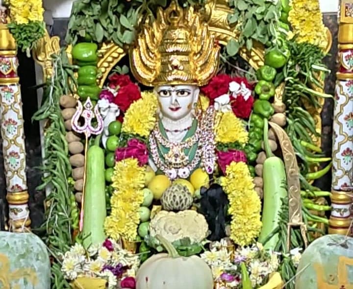 ధర్మపురిలో శాకాంబరి అవతారంలో అమ్మవారు - Udayam