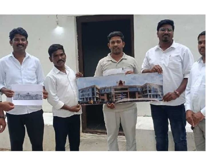 ఐడీఓసీ భవనంపై రాజ్యాంగ పుస్తక నమూనా ఏర్పాటు - Udayam