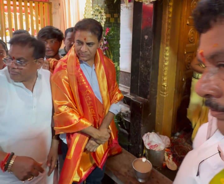 బంగారు మైసమ్మ ఆలయంలో కేటీఆర్ ప్రత్యేక పూజలు - Udayam Digital