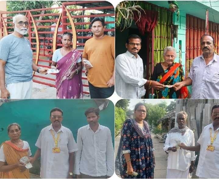 పొన్నూరులో పింఛన్ల పంపిణీ కొనసాగింపు - Udayam