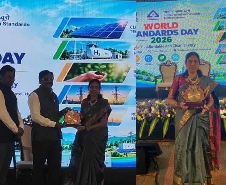 బీఐఎస్ బెస్ట్ మెంటర్ అవార్డు అందుకున్న శ్రీదేవి - Udayam