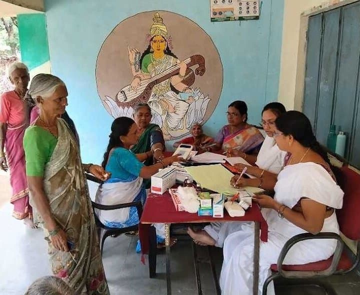 పాతరాజంపేటలో ఉచిత ఆరోగ్య శిబిరం