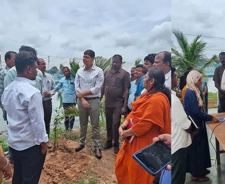 ఫామ్ పాండ్ల నిర్మాణాన్ని వేగవంతం చేయాలి: కలెక్టర్