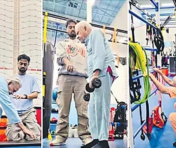 తొంభై ఏళ్ల వృద్ధుడి జిమ్ వర్కవుట్ - Udayam Digital