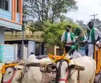 వేములవాడలో ఘనంగా ఎడ్లబండ్ల ర్యాలీ - Udayam