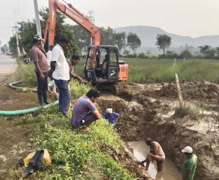 లీకేజ్ మరమ్మతులు పూర్తి.. నీటి సరఫరా షురూ - Udayam