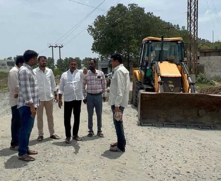 అల్లీపురం జంక్షన్లో రూ.17 లక్షల సీసీ రోడ్డు పనుల తనిఖీ