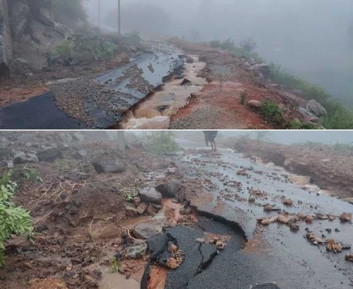 నిర్మించిన కొద్ది రోజులకే రోడ్డు ధ్వంసం - Udayam