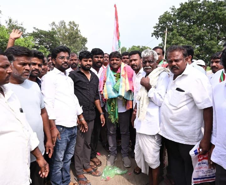 కేరెల్లికి చేరుకున్న తీన్మార్ మల్లన్న పాదయాత్ర - Udayam