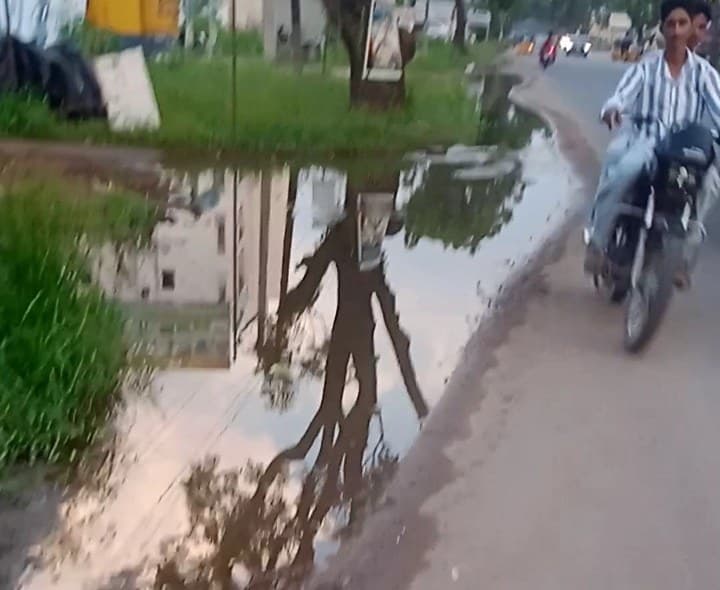 దుర్గంధ మయంగా మారిన ప్రధాన రహదారి - Udayam