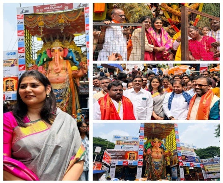 ఖైరతాబాద్ గణపతిని దర్శించిన కీర్తిరెడ్డి - Udayam