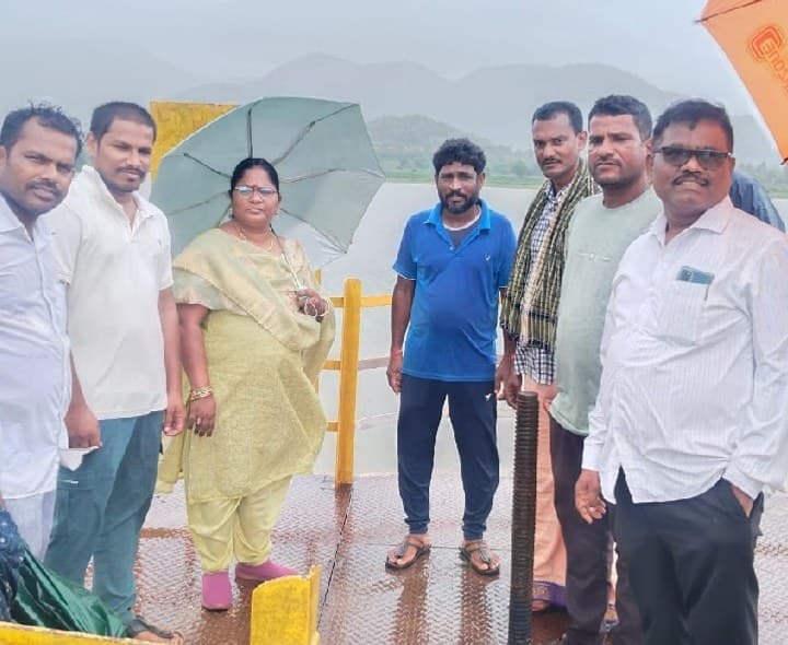 రిజర్వాయర్ ను పరిశీలించిన జనసేన నాయకులు - Udayam