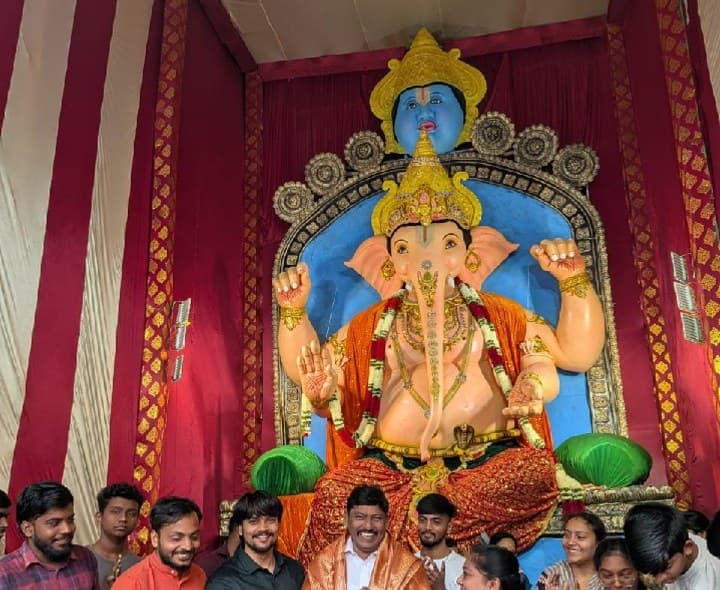 మాధవధారలో 36 అడుగుల విఘ్నేశ్వరుడు - Udayam