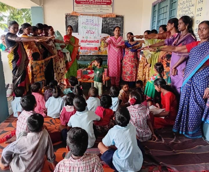 భీమారం అంగన్వాడీ కేంద్రంలో పోషణ మాసోత్సవాలు - Udayam