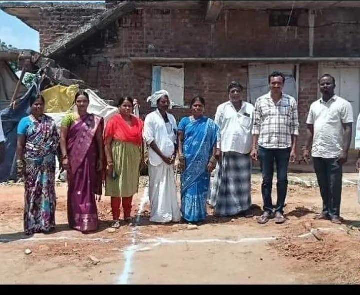ఇందిరమ్మ ఇండ్ల నిర్మాణానికి భూమి పూజ - Udayam