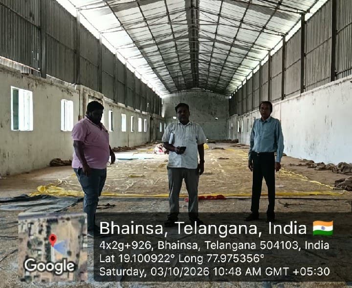 బైంసా వానల్పాడు పల్లవి మూఢన రైస్ మిల్లులో బియ్యం నిల్వల పరిశీలన - Udayam