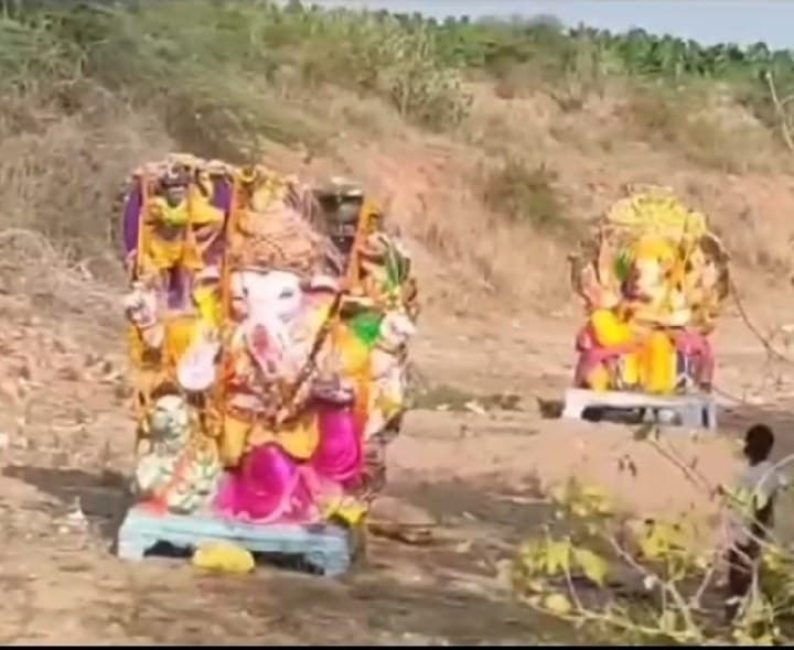 వినాయక నిమజ్జనానికి నీటి కొరత - Udayam