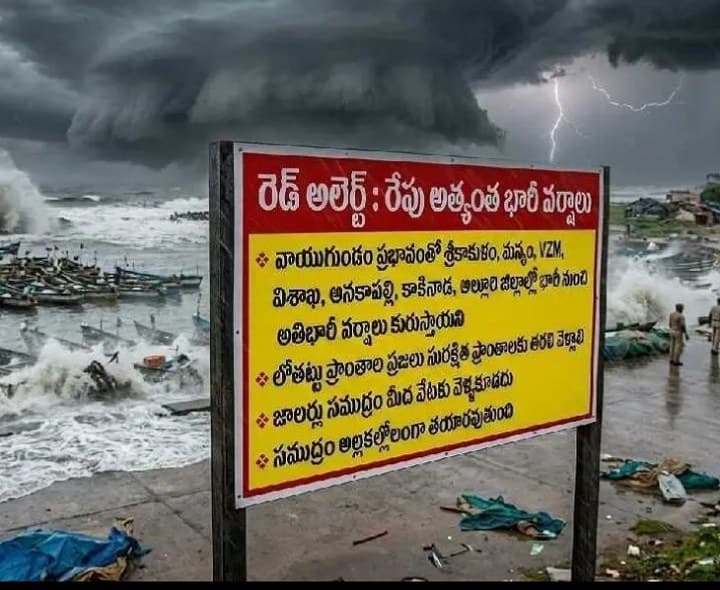 శ్రీకాకుళం జిల్లాకు రెడ్ అలెర్ట్ - Udayam