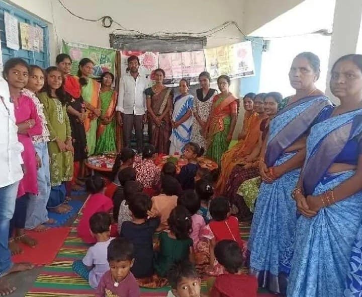 ఆరపేట అంగన్వాడీలో పోషణ మాసం - Udayam